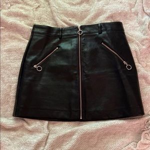 Faux Leather Skirt
